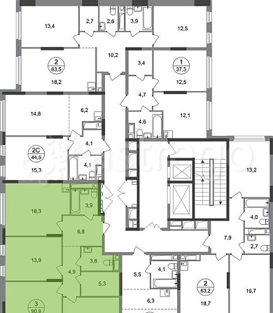 3-комн. квартира, 90 м2, 7/17 эт. Москва - изображение 10
