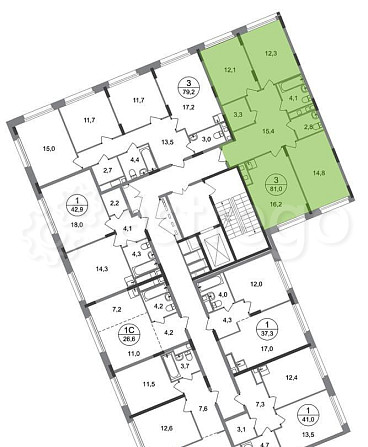 3-комн. квартира, 81 м2, 7/17 эт. Москва - изображение 4