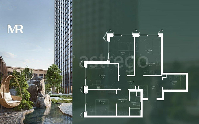3-комн. квартира, 76.6 м2, 44/59 эт. Москва - изображение 1