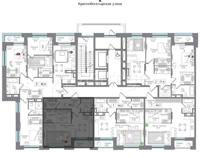 1-комн. квартира, 45.5 м2, 10/17 эт. Москва - изображение 5