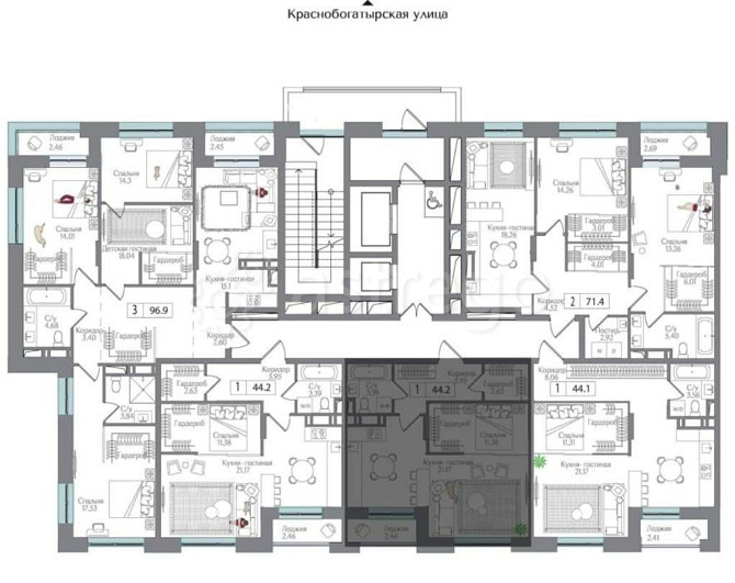 1-комн. квартира, 45.5 м2, 9/17 эт. Москва - изображение 6