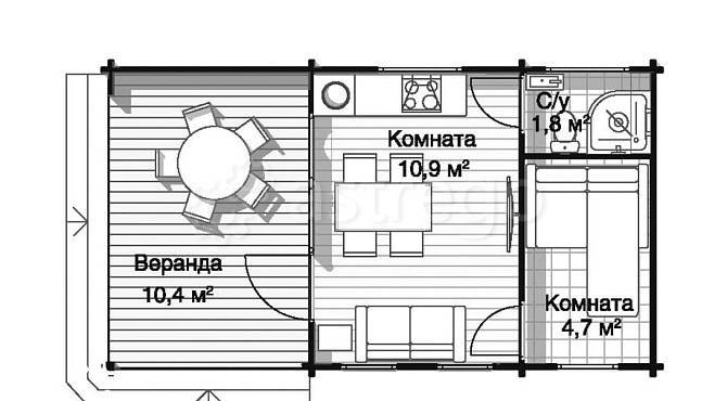 Коттедж, 32 м2, 1 эт. Москва - изображение 1