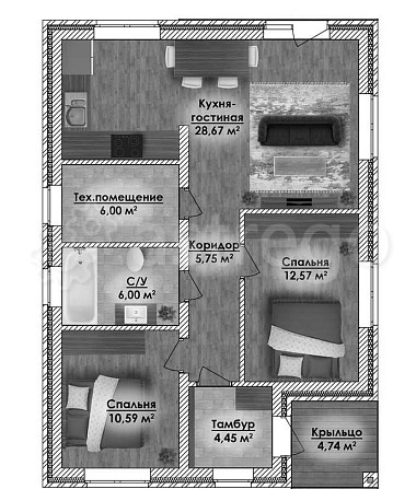 Коттедж, 78 м2, 1 эт. Москва - изображение 1