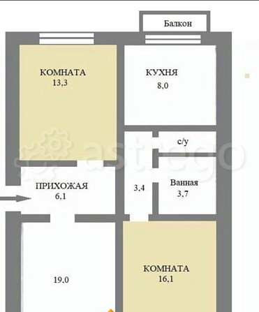 Комната, 16.1 м2, 4/5 эт. Москва - изображение 4