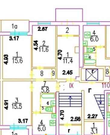 Комната, 27.1 м2, 1/9 эт. Москва