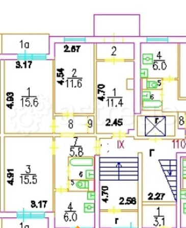 Комната, 27.1 м2, 1/9 эт. Москва - изображение 2