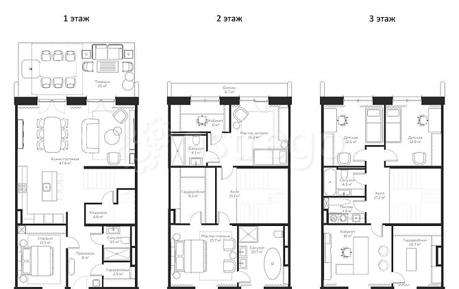 Таунхаус, 235.6 м2, 3 эт. Москва - изображение 1