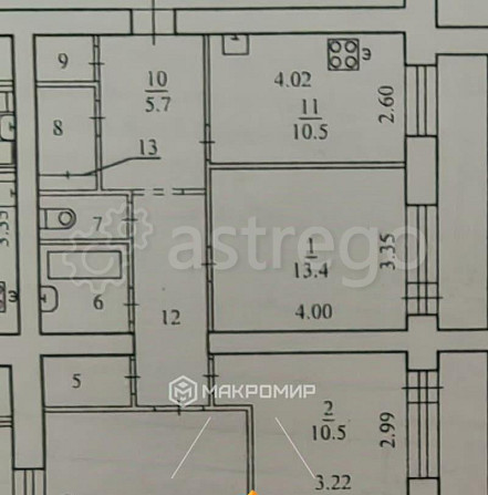 4-комн. квартира, 83 м2, 9/12 эт. Архангельск - изображение 4
