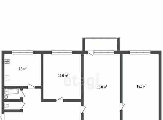 3-комн. квартира, 56 м2, 4/5 эт. Архангельск