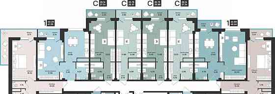 1-комн. квартира, 48.54 м2, 4/9 эт. Архангельск