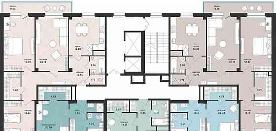 3-комн. квартира, 103.65 м2, 2/16 эт. Архангельск