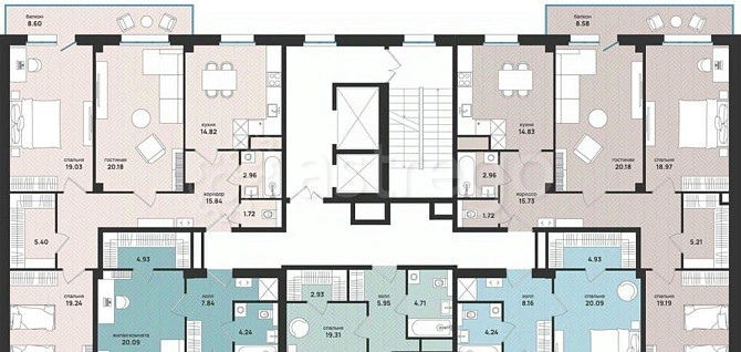 3-комн. квартира, 103.65 м2, 2/16 эт. Архангельск - изображение 2