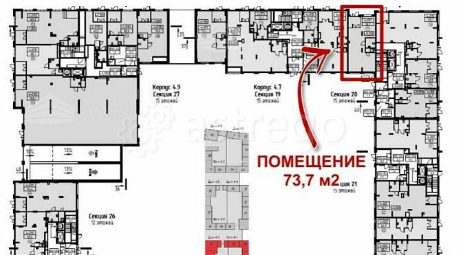Свободного назначения, 73.7 м2 Москва - изображение 1