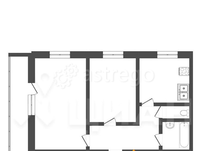2-комн. квартира, 53.2 м2, 14/17 эт. Москва - изображение 3