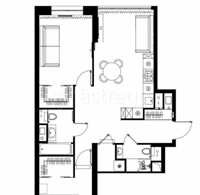 2-комн. квартира, 67 м2, 17/25 эт. Москва - изображение 4