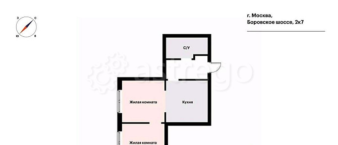 2-комн. квартира, 58 м2, 5/14 эт. Москва - изображение 6
