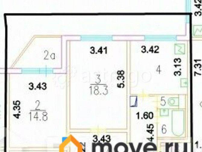 3-комн. квартира, 81.5 м2, 5/17 эт. Москва - изображение 5