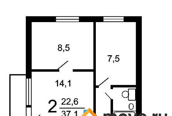 2-комн. квартира, 38 м2, 6/9 эт. Москва