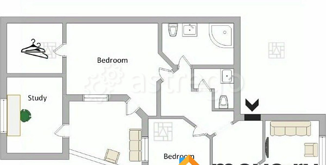 4-комн. квартира, 180 м2, 2/5 эт. Москва - изображение 5