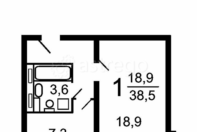 1-комн. квартира, 38.5 м2, 7/17 эт. Москва - изображение 3