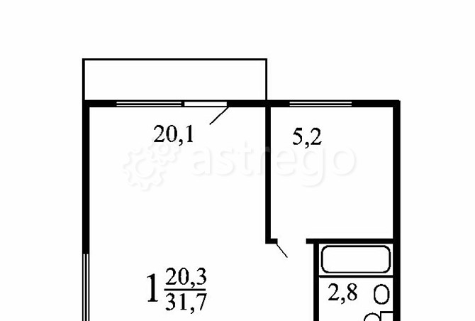 1-комн. квартира, 33 м2, 3/9 эт. Москва - изображение 6
