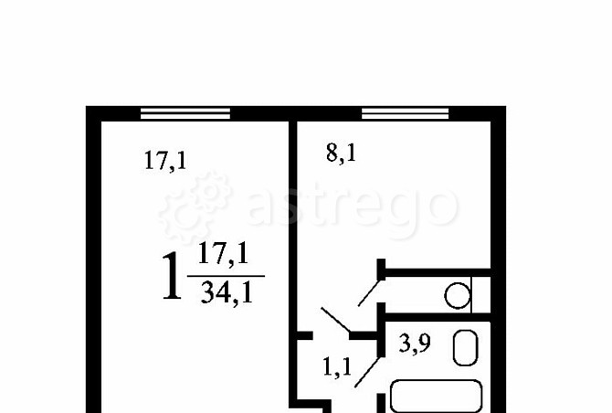 1-комн. квартира, 40 м2, 5/9 эт. Москва - изображение 6