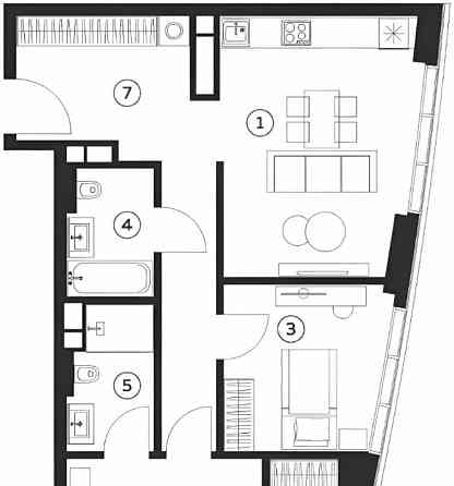 3-комн. квартира, 75 м2, 13/20 эт. Москва