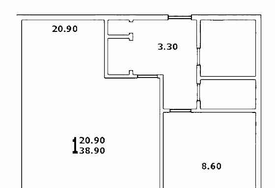 1-комн. квартира, 40 м2, 1/12 эт. Москва
