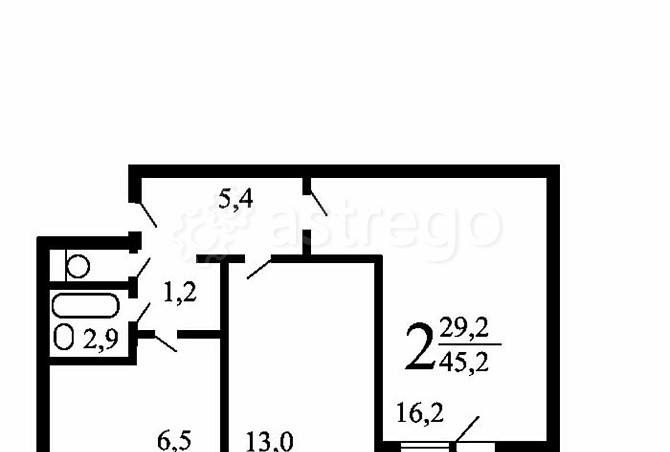 2-комн. квартира, 45 м2, 7/12 эт. Москва - изображение 2
