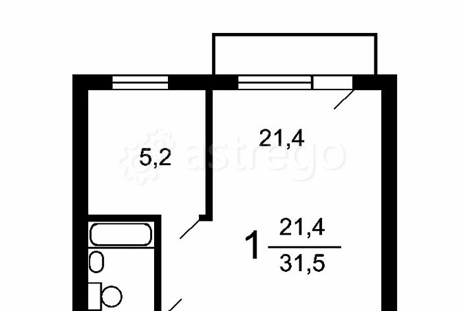 1-комн. квартира, 33 м2, 9/9 эт. Москва - изображение 3