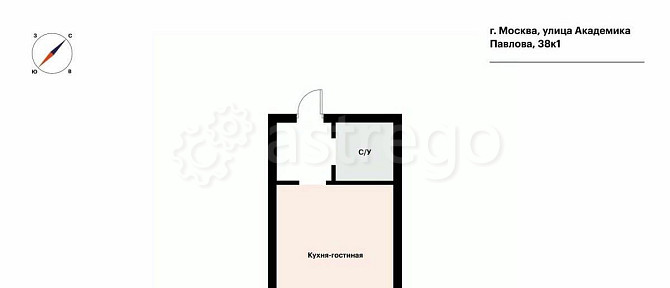 Студия, 21.8 м2, 14/33 эт. Москва - изображение 3