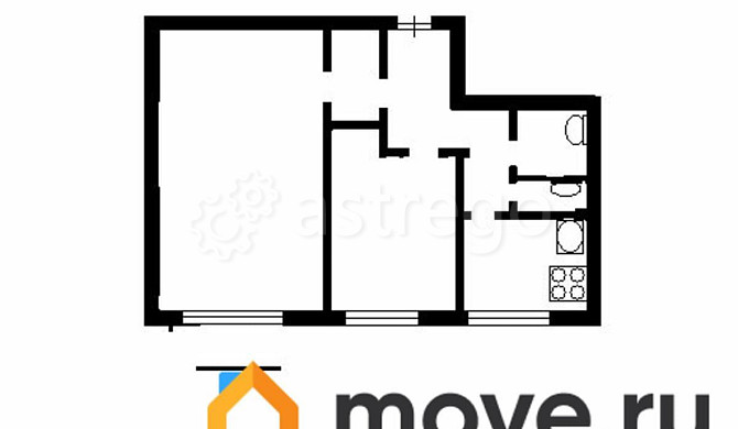 2-комн. квартира, 47 м2, 8/9 эт. Москва - изображение 3
