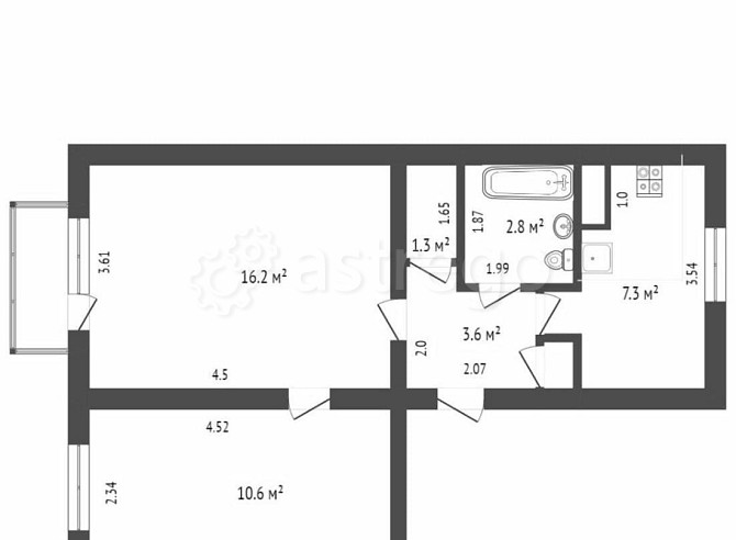 2-комн. квартира, 44.5 м2, 4/5 эт. Северодвинск - изображение 7