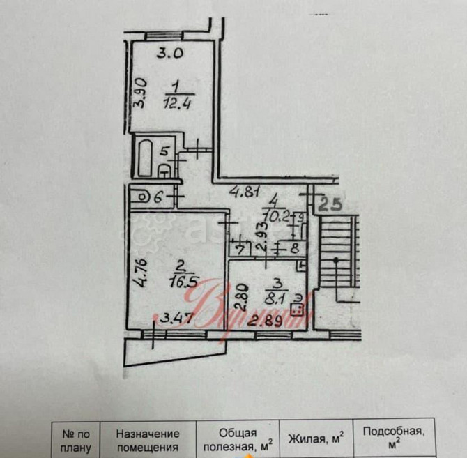 2-комн. квартира, 52.5 м2, 4/5 эт. Северодвинск - изображение 3