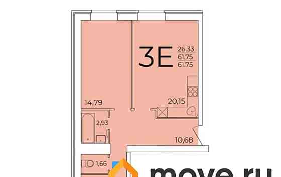 3-комн. квартира, 61.75 м2, 1/5 эт. Северодвинск
