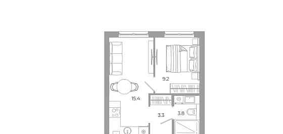 1-комн. квартира, 31.7 м2, 17/25 эт. Астрахань