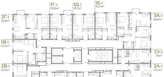 1-комн. квартира, 31.7 м2, 17/25 эт. Астрахань