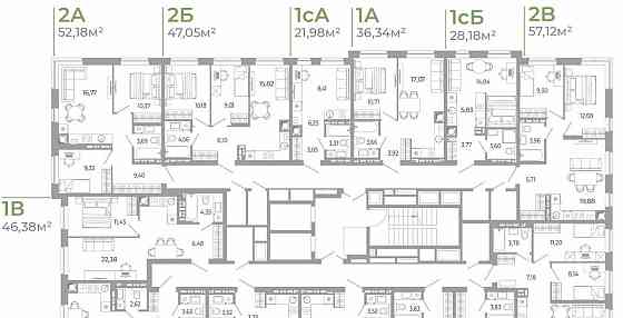 1-комн. квартира, 35.36 м2, 15/18 эт. Астрахань