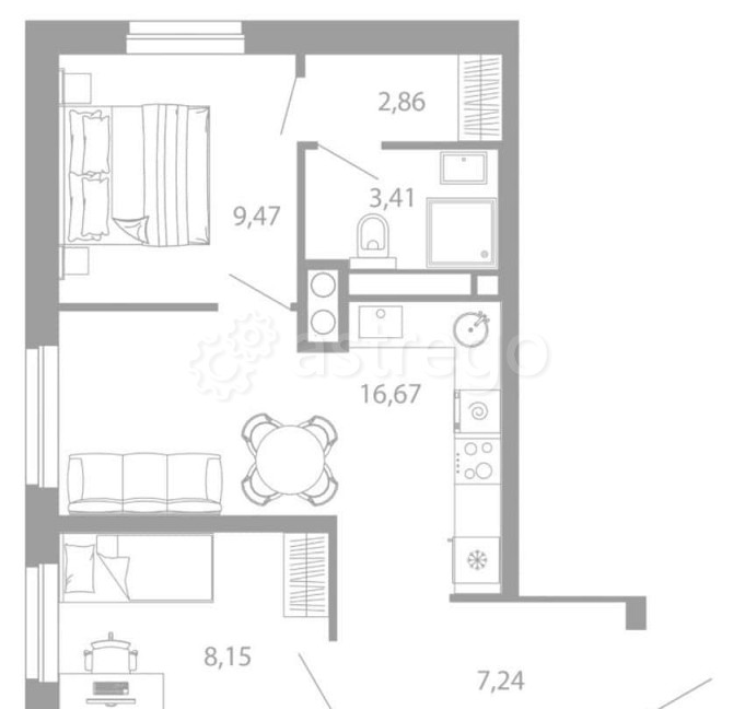 3-комн. квартира, 63.18 м2, 17/26 эт. Астрахань - изображение 1