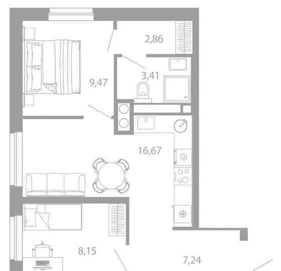 3-комн. квартира, 63.18 м2, 18/26 эт. Астрахань