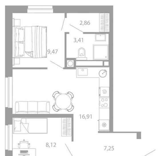 3-комн. квартира, 63.39 м2, 6/26 эт. Астрахань