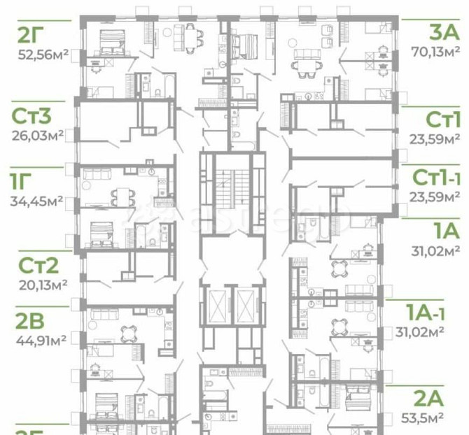 Студия, 23.48 м2, 4/18 эт. Астрахань - изображение 5