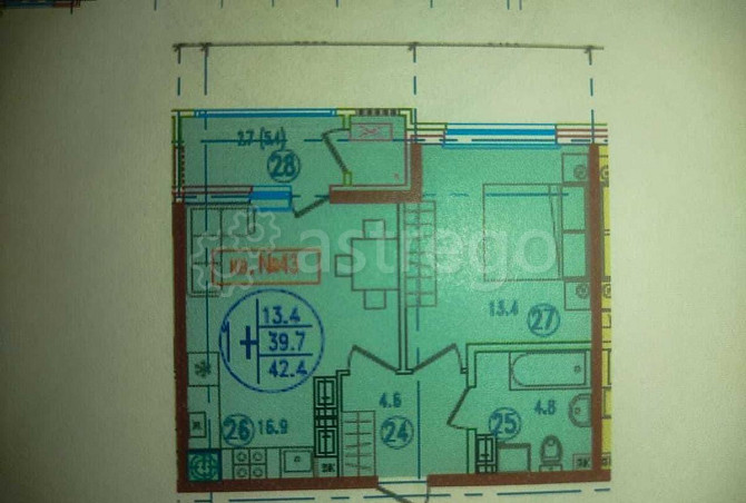 2-комн. квартира, 42.5 м2, 10/21 эт. Астрахань - изображение 9
