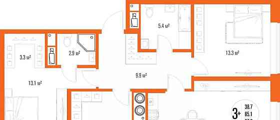 3-комн. квартира, 87 м2, 6/17 эт. Астрахань
