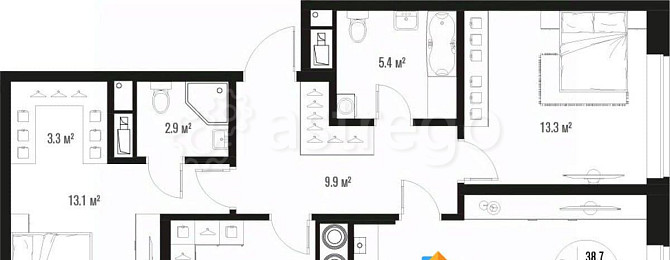 3-комн. квартира, 87 м2, 7/17 эт. Астрахань - изображение 2