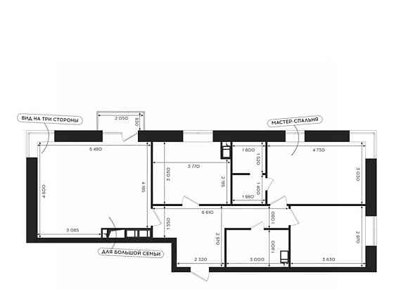 3-комн. квартира, 82.56 м2, 23/24 эт. Астрахань