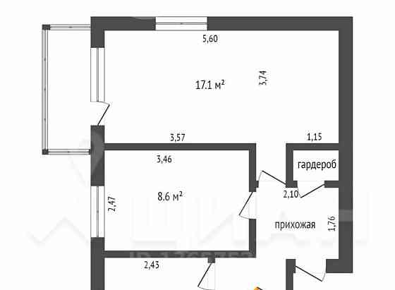 2-комн. квартира, 41.9 м2, 5/5 эт. Астрахань