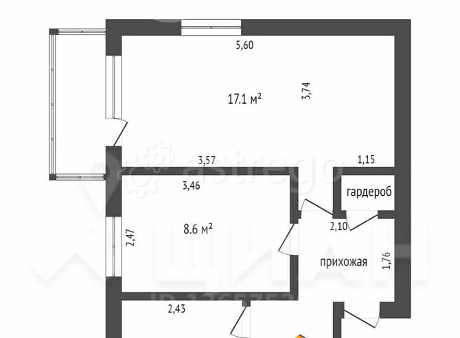 2-комн. квартира, 41.9 м2, 5/5 эт. Астрахань - изображение 2