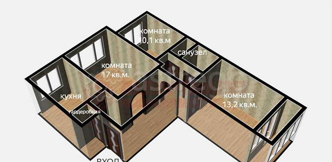 3-комн. квартира, 64.8 м2, 1/9 эт. Астрахань - изображение 6