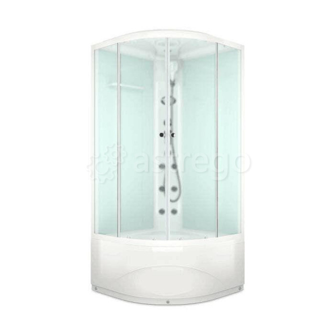 Душевая кабина Delight 99high 90x90высокий поддон сатиновое-матовое стекло DOMANI-Spa DS01D99HWM10У  Москва - изображение 1